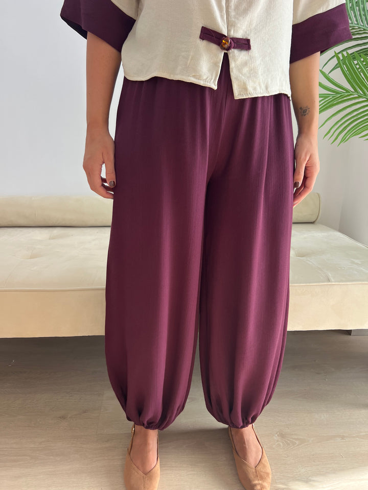 Conjunto Sandra berenjena