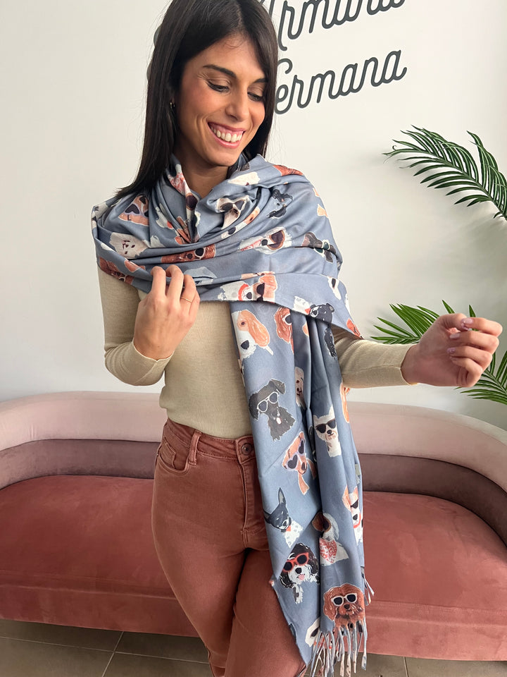 Bufanda Dogs gris
