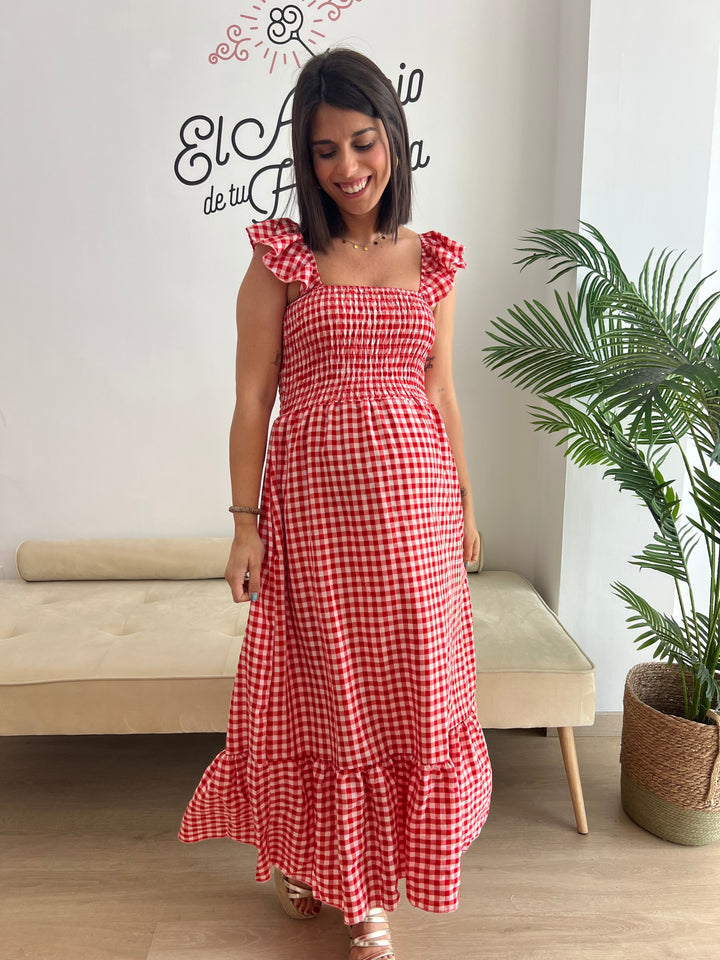 Vestido Vichy rojo