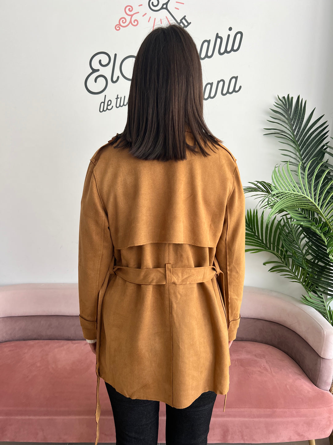 Chaqueta Antelina camel