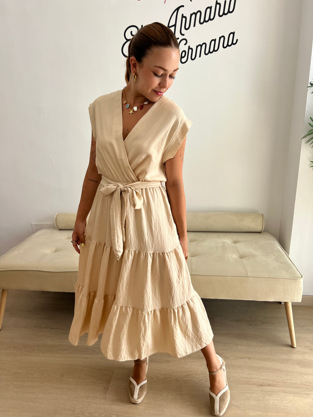 Vestido Mauro beige