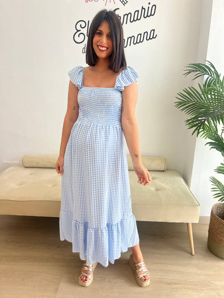 Vestido Yanira celeste