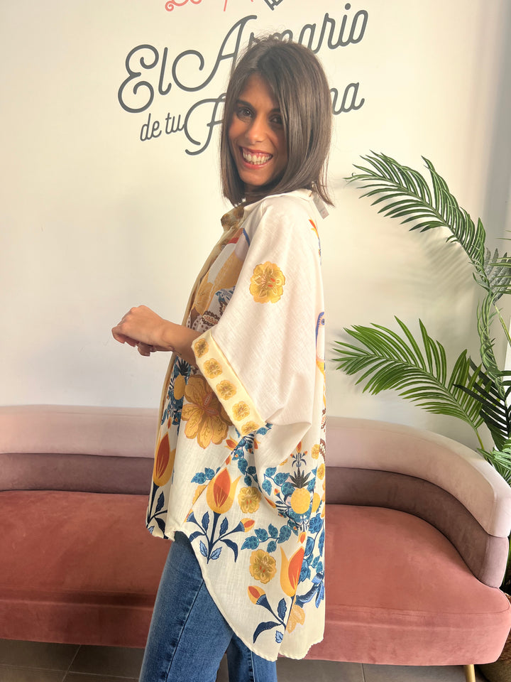 Camisa Tropical amarillo