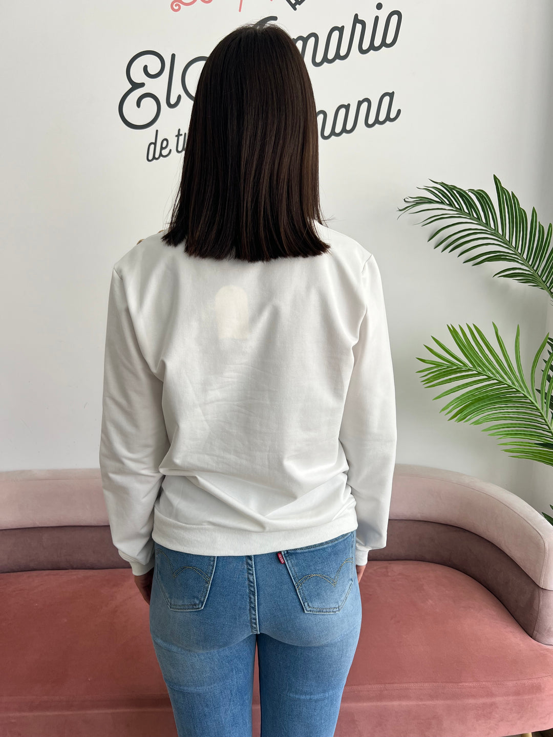 Sudadera Print blanco