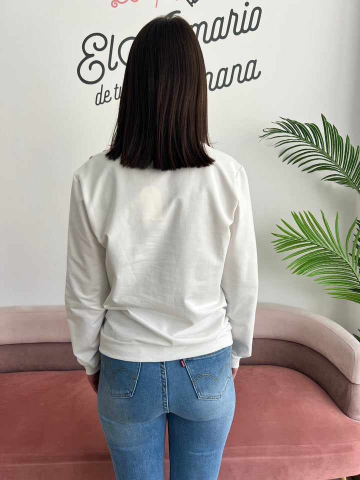 Sudadera Print blanco