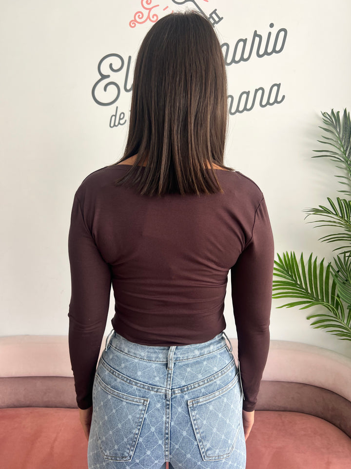 Camiseta Sabrina marrón