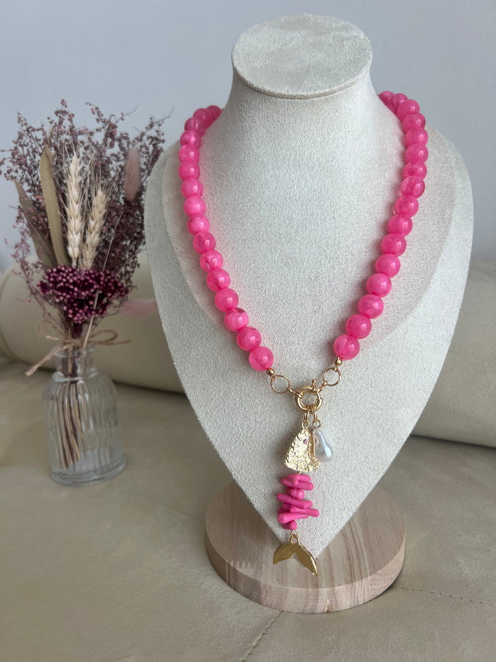 Collar Bone fucsia (no acero)