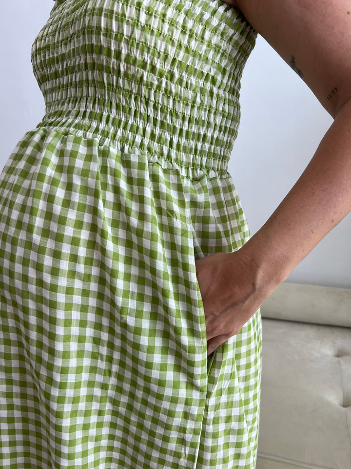 Vestido Vichy verde