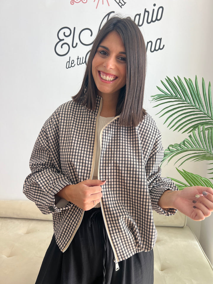 Chaqueta Vichy Bomber