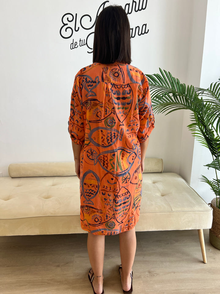 Vestido Piscis naranja