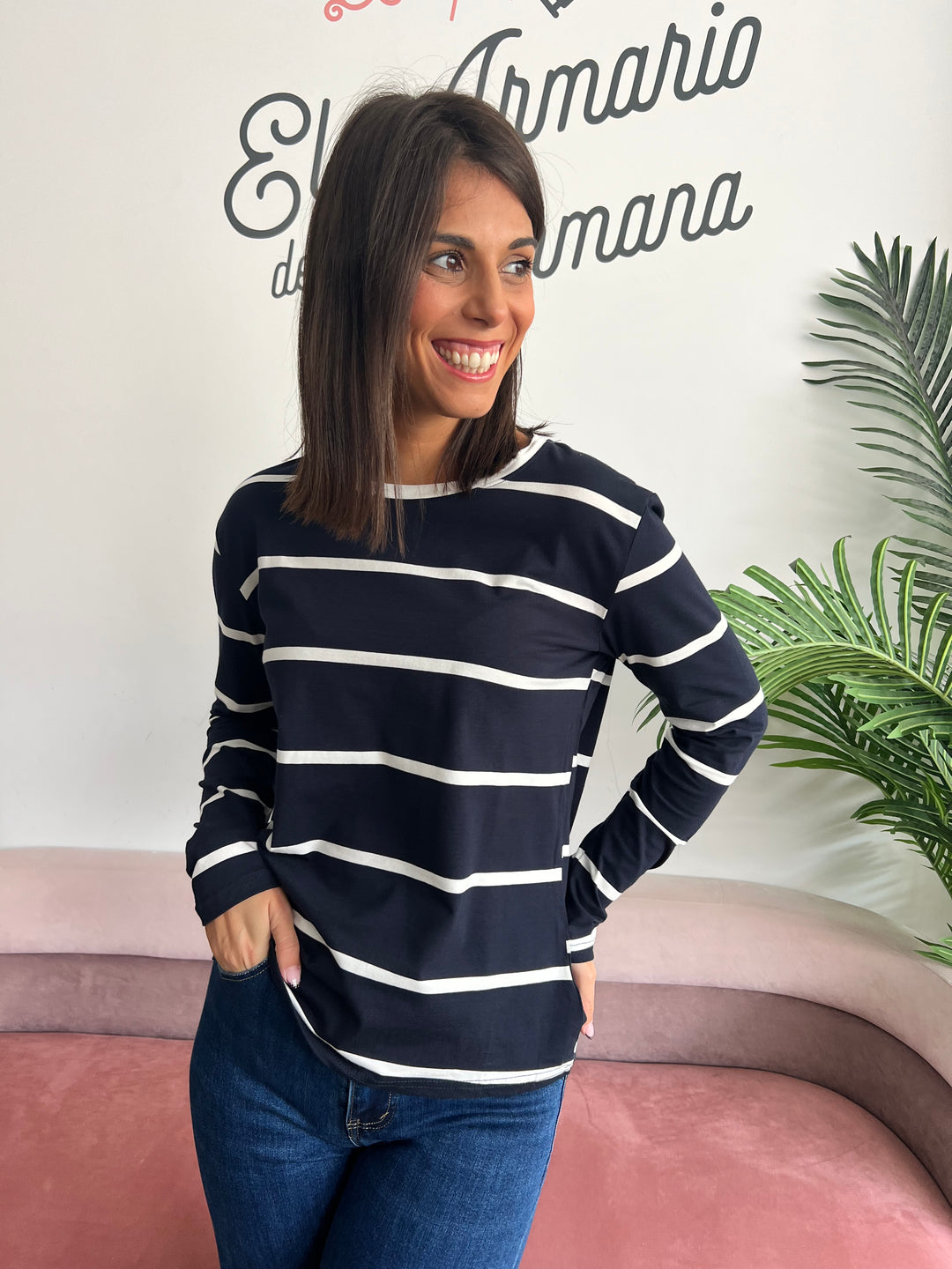 Camiseta Rayas azul marino
