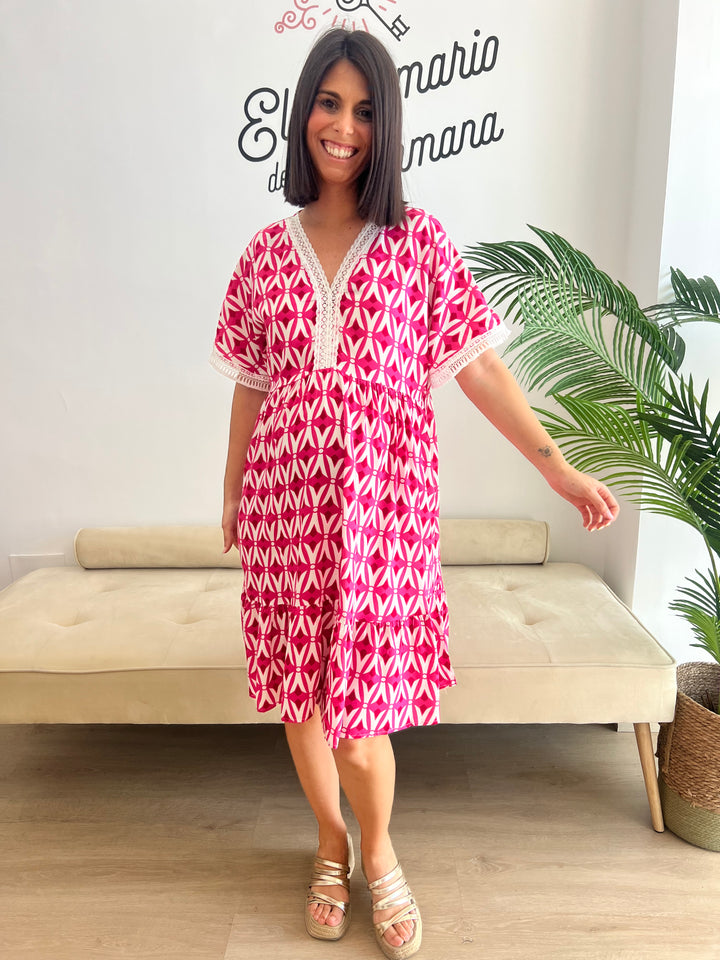 Vestido Amara fucsia