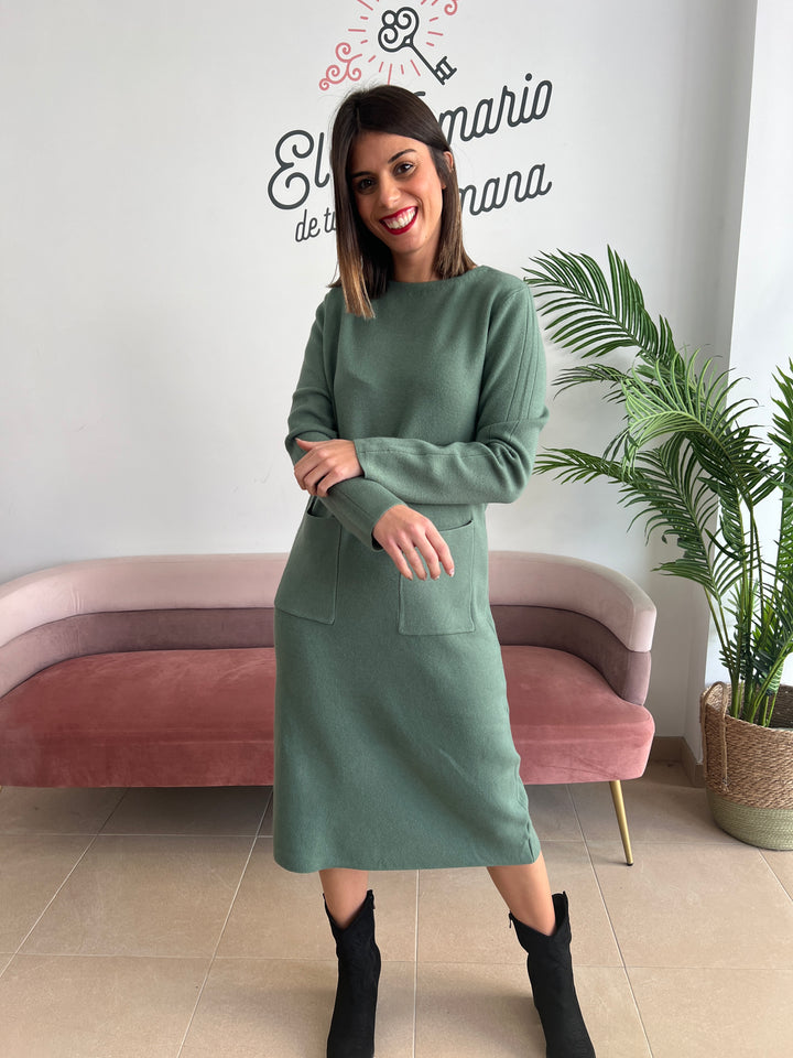 Vestido Lugo verde oscuro