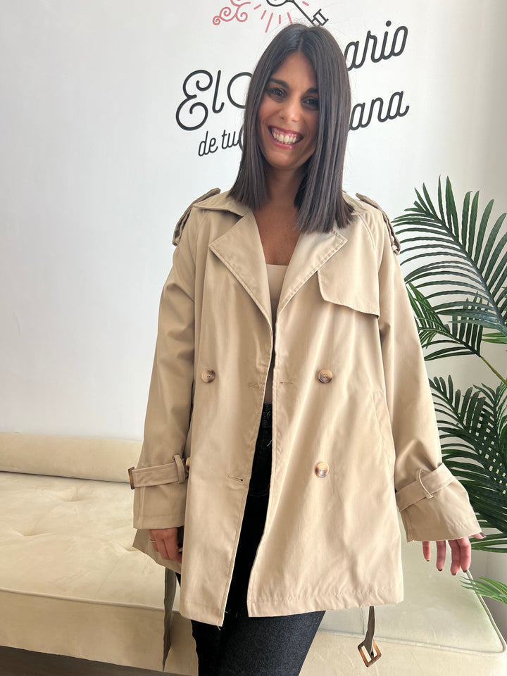 Chaqueta Gabardina beige