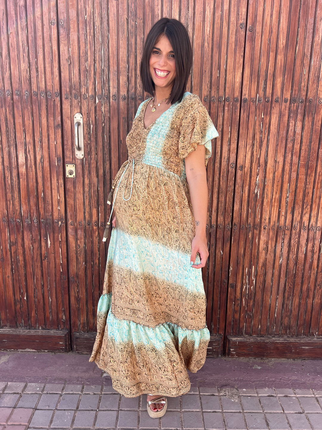 Vestido Mikonos verde aguamarina