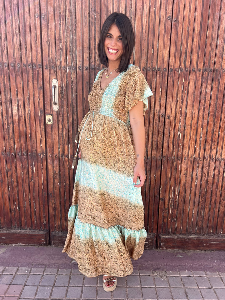 Vestido Mikonos verde aguamarina