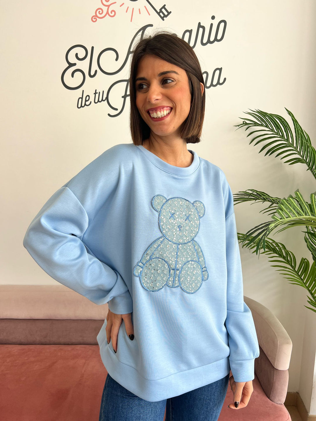 Sudadera Osito celeste