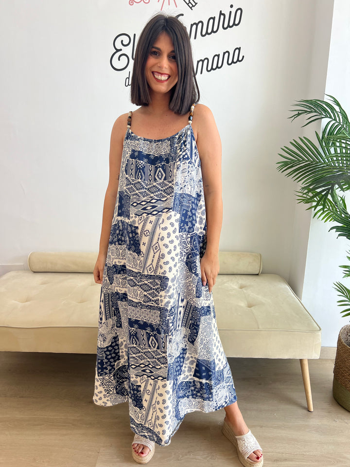 Vestido Bela azul marino