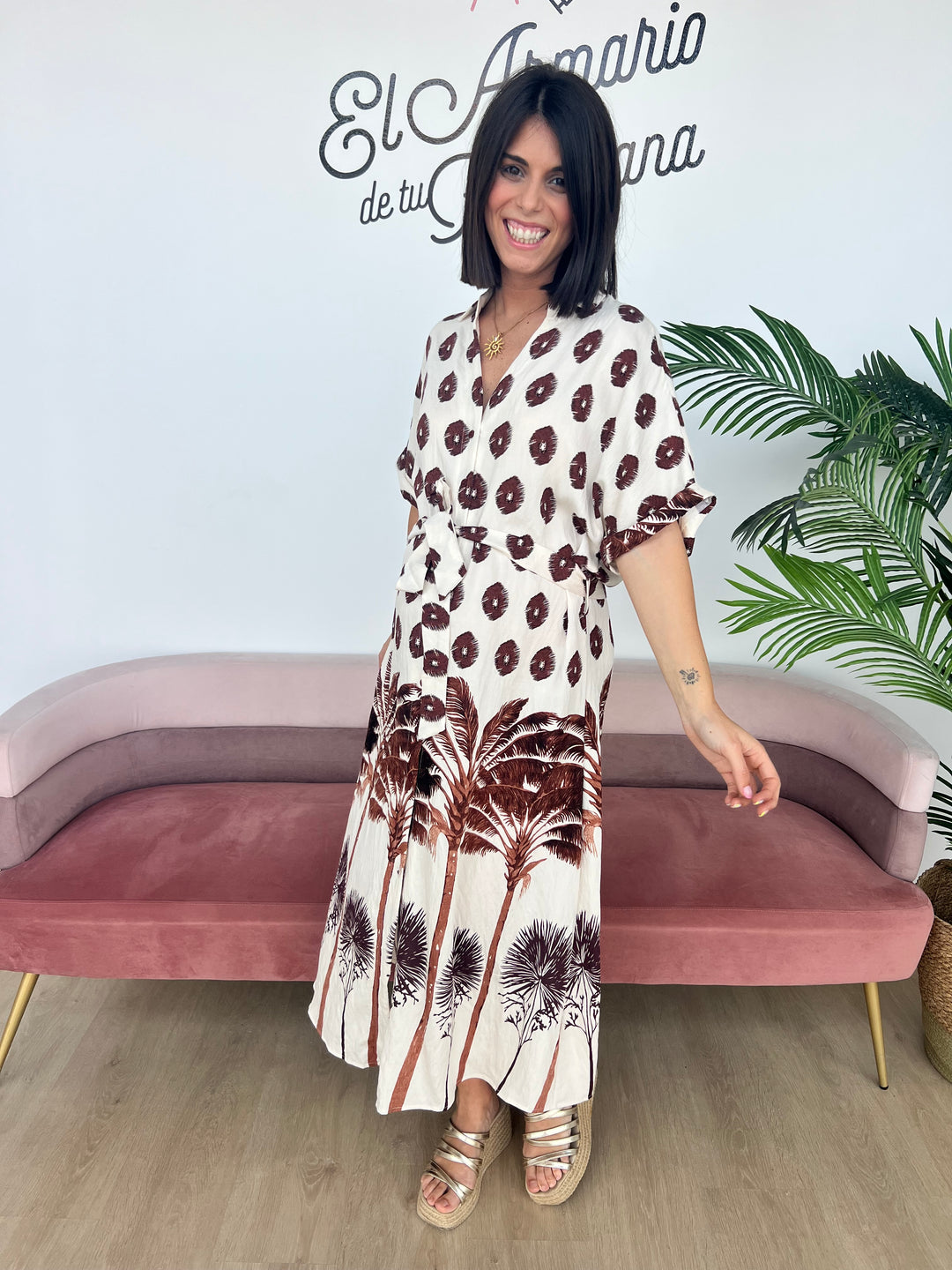 Vestido Amaya marrón