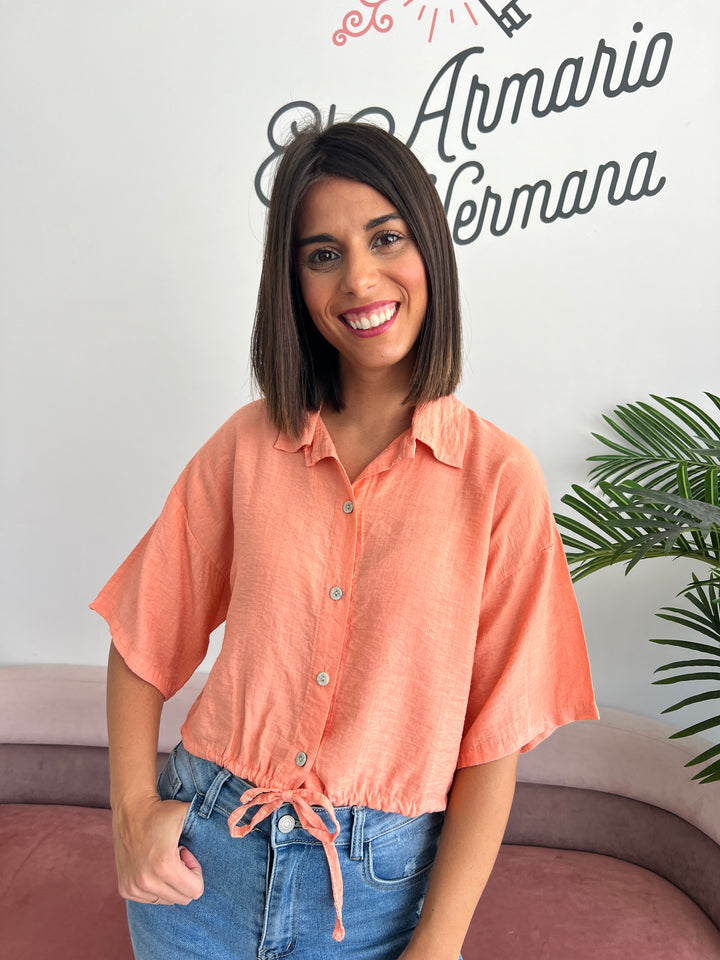 Camisa Dania salmón