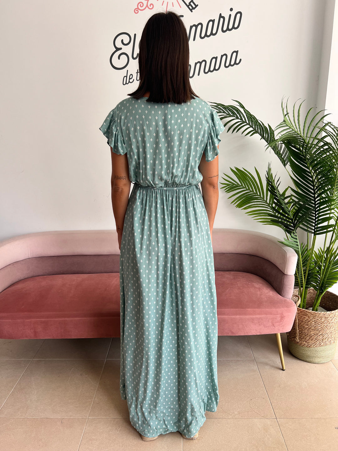 Vestido Cactus aguamarina