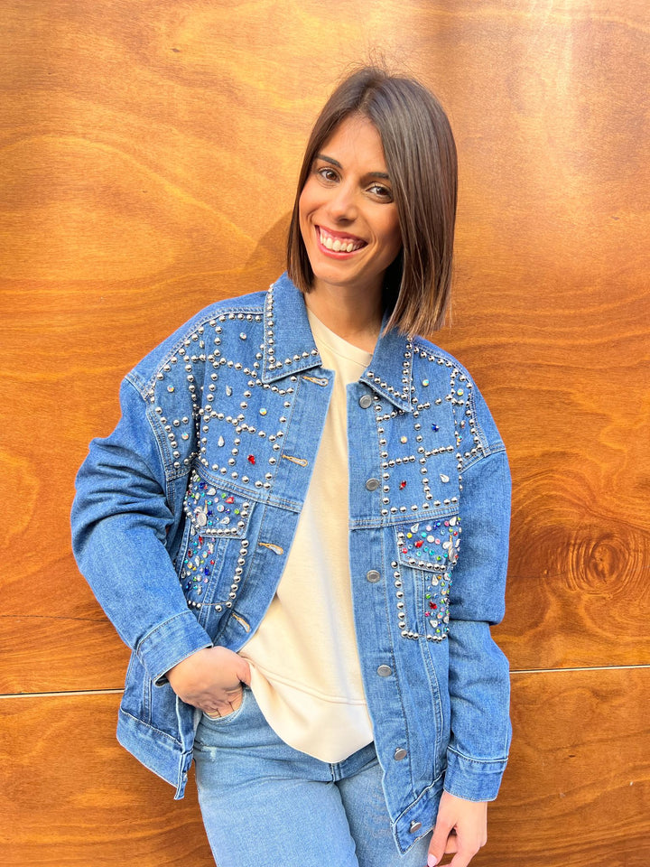 Chaqueta Tachas plata