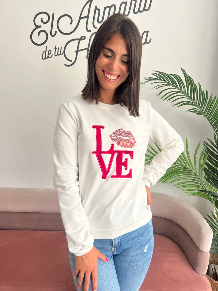 Sudadera Kiss blanco