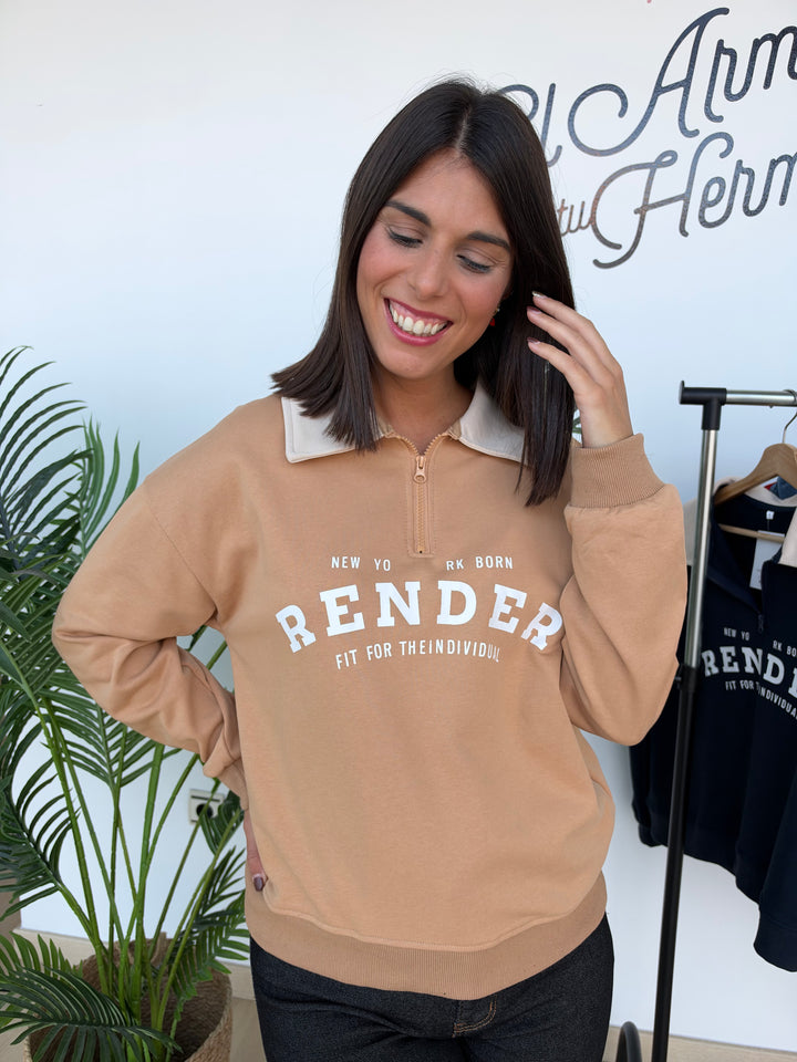 Sudadera Render camel