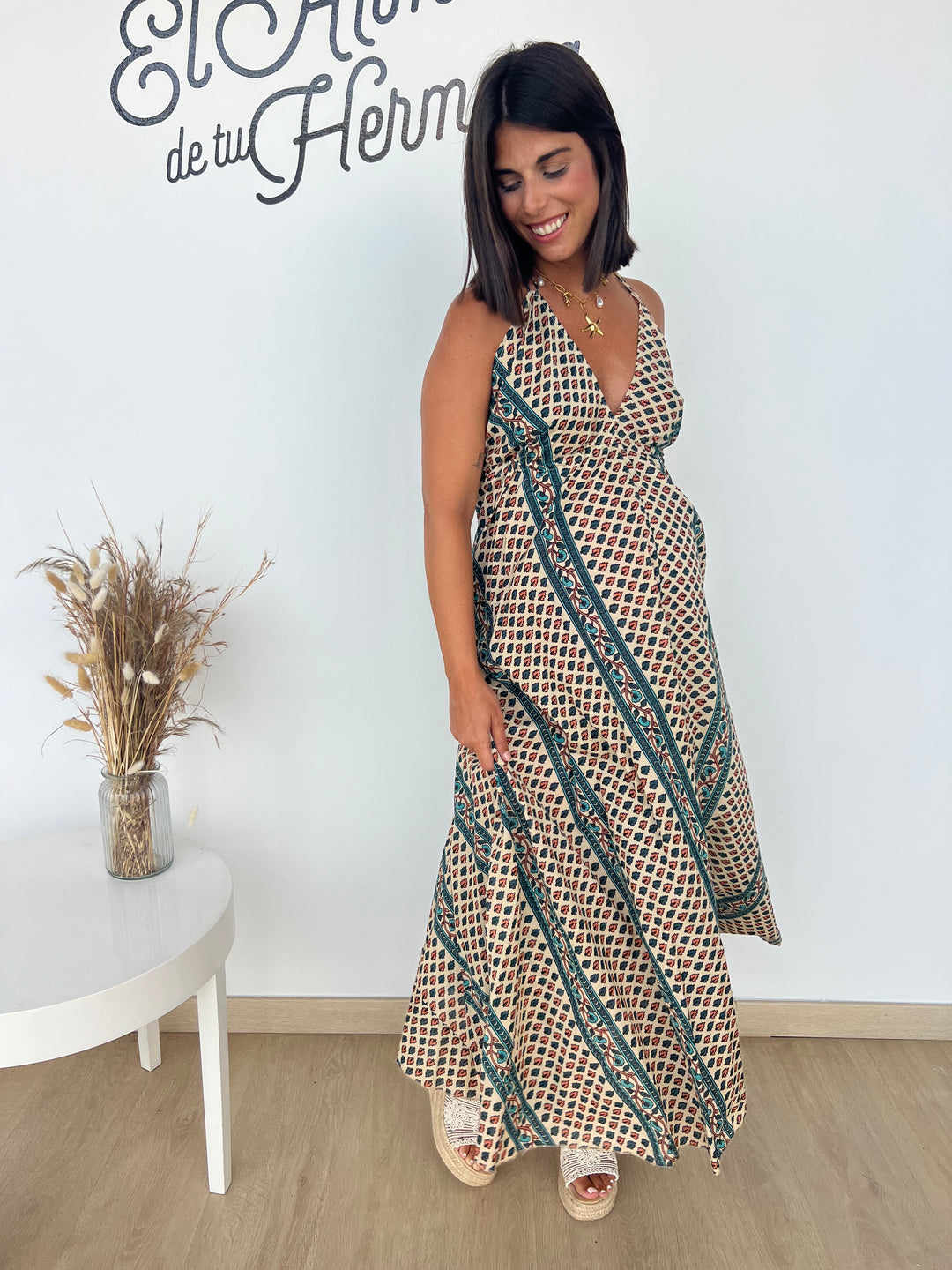 Vestido Juanita turquesa oscuro