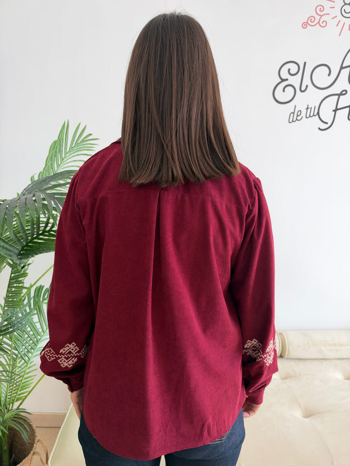 Sobrecamisa Alma burdeos