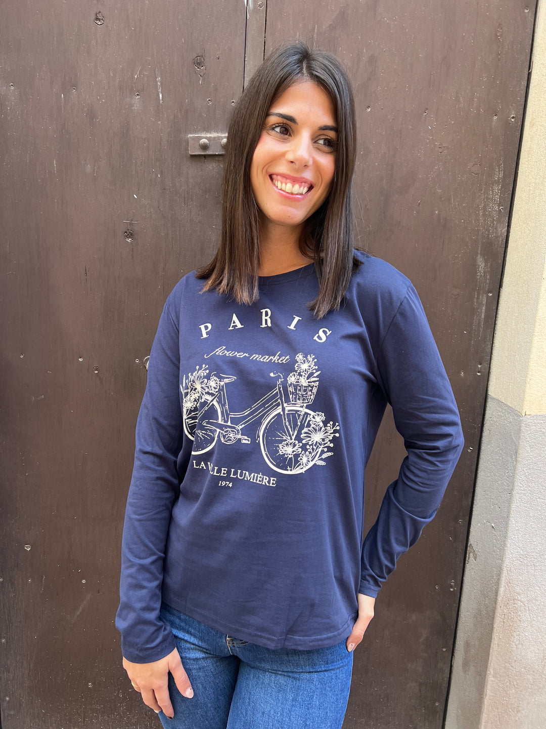 Camiseta París azul marino