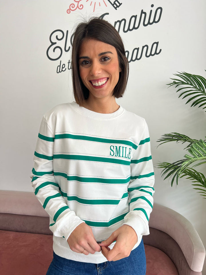 Sudadera Smile verde