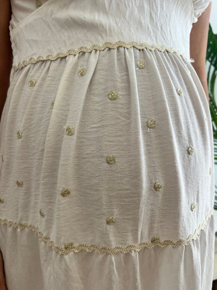 Vestido Grecia blanco roto