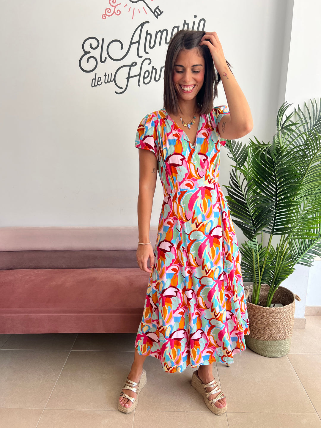 Vestido Isabel fucsia