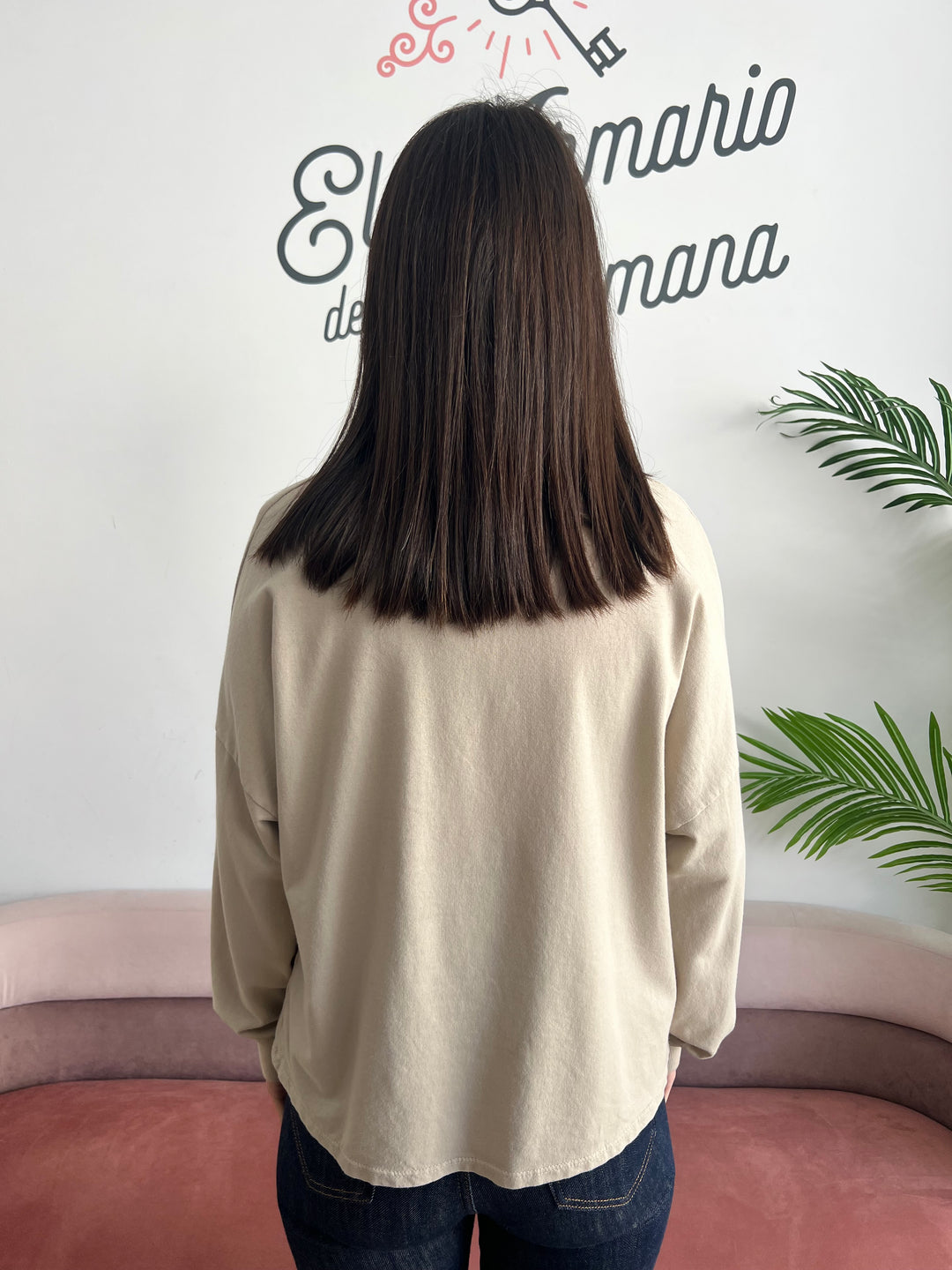 Sudadera Estrella beige