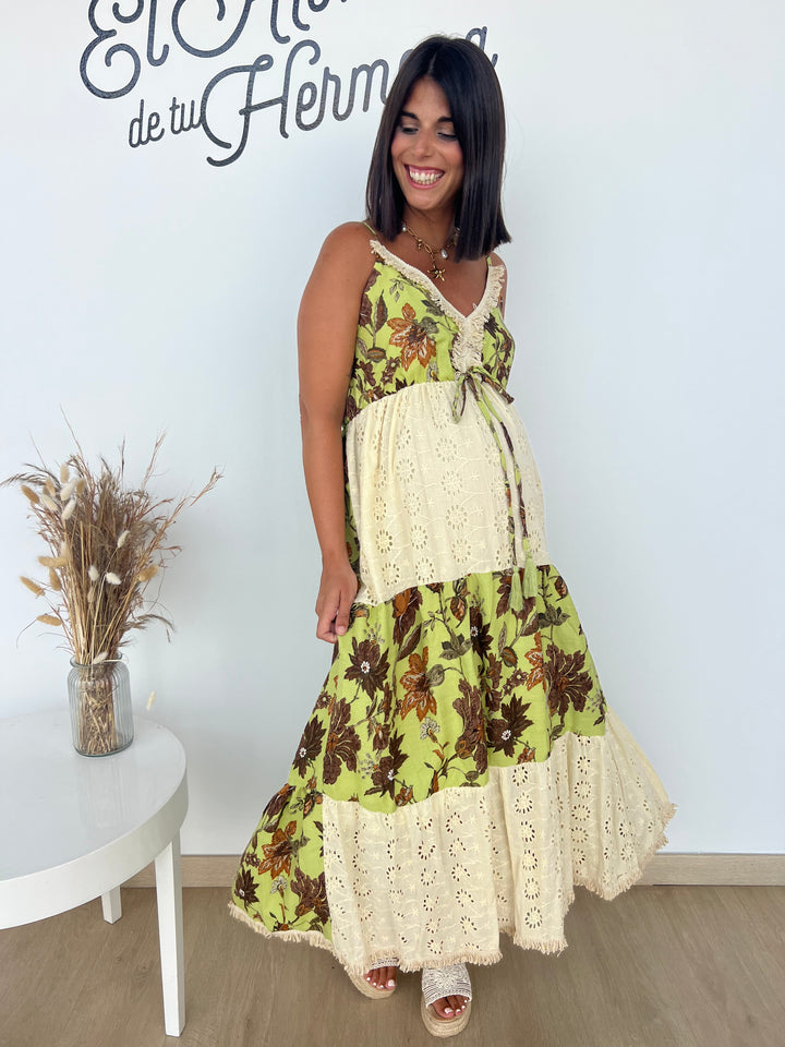 Vestido Manvi pistacho