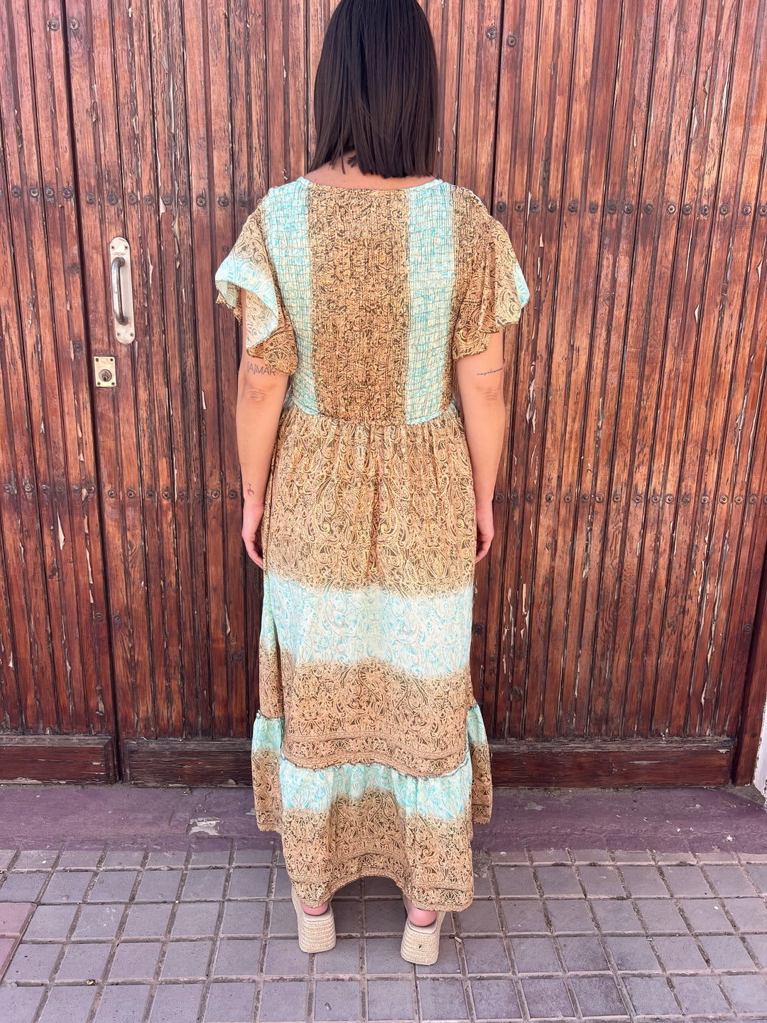 Vestido Mikonos verde aguamarina