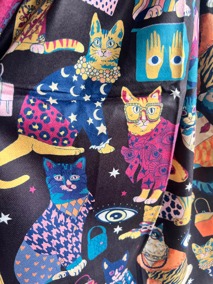 Bufanda Cat Lover negro