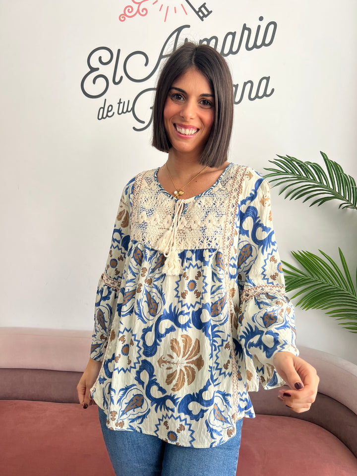 Blusa Leonor azul