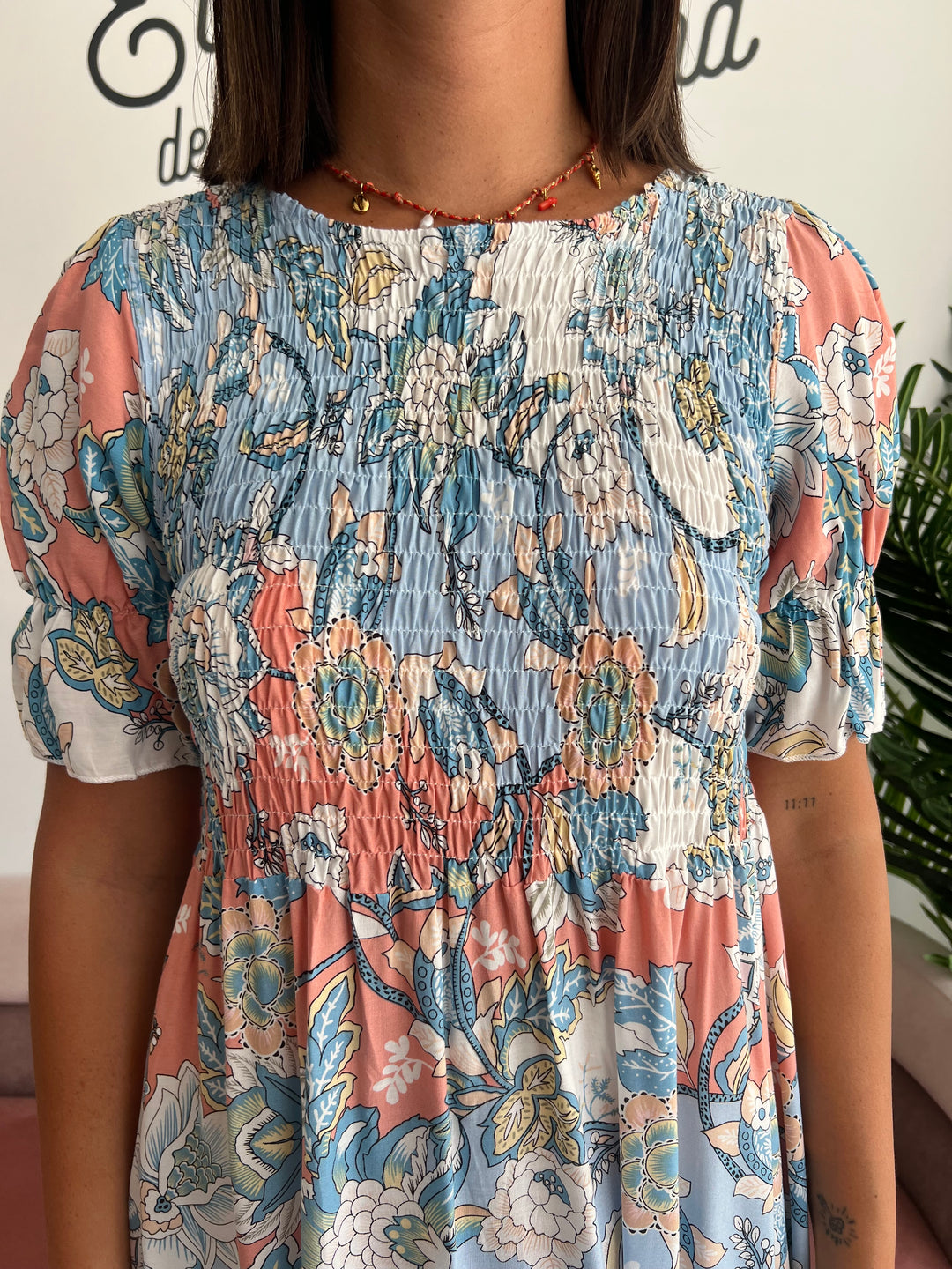 Vestido Esmeralda celeste