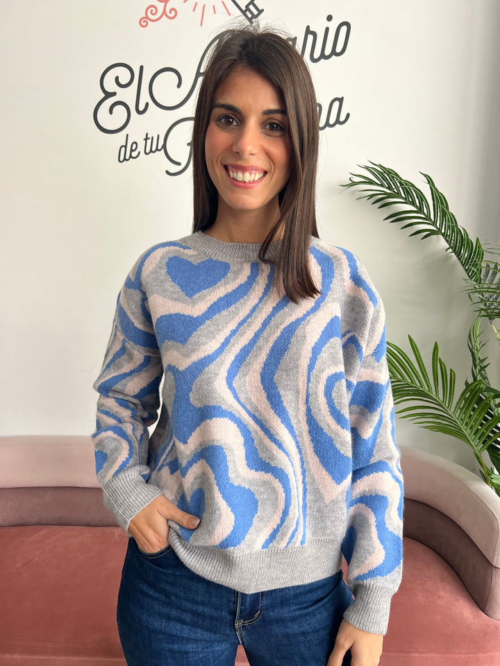 Jersey Corazones azul