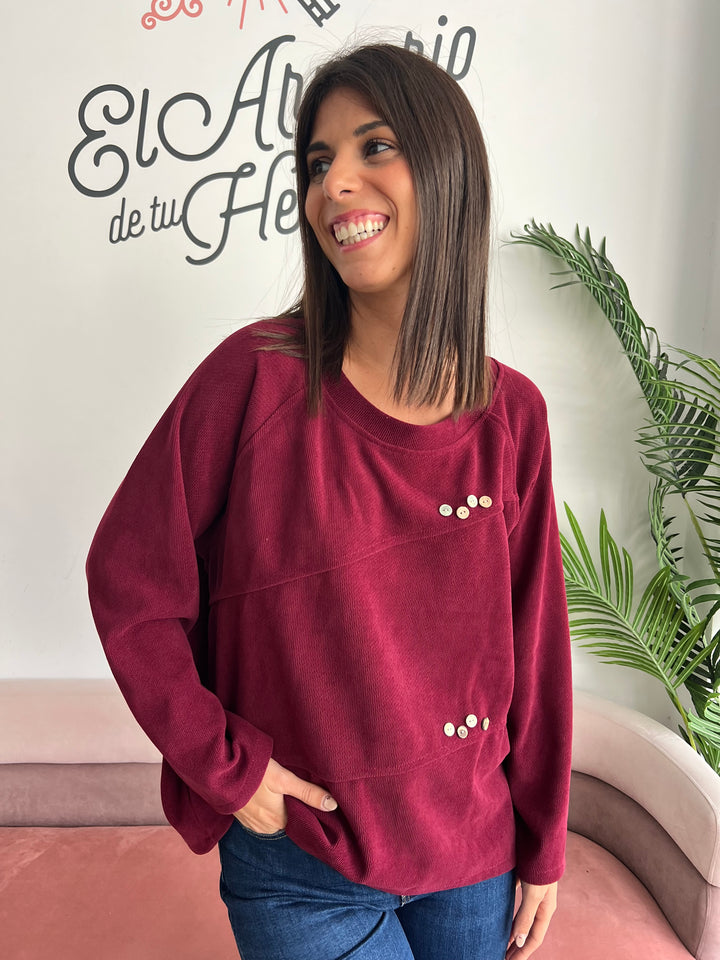 Sudadera Charly burdeos