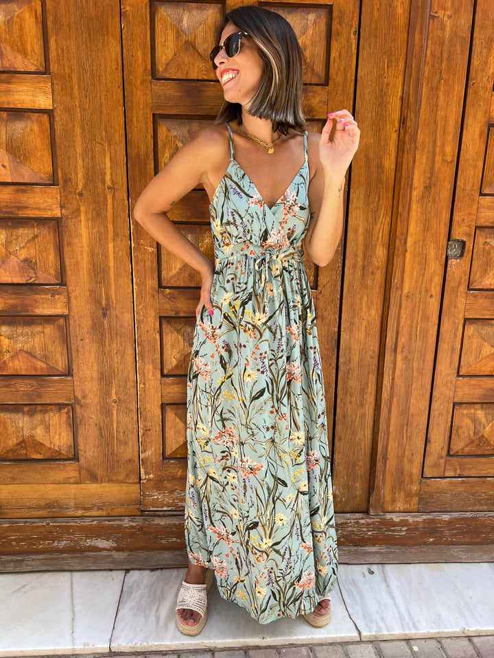 Vestido Silvestre aguamarina