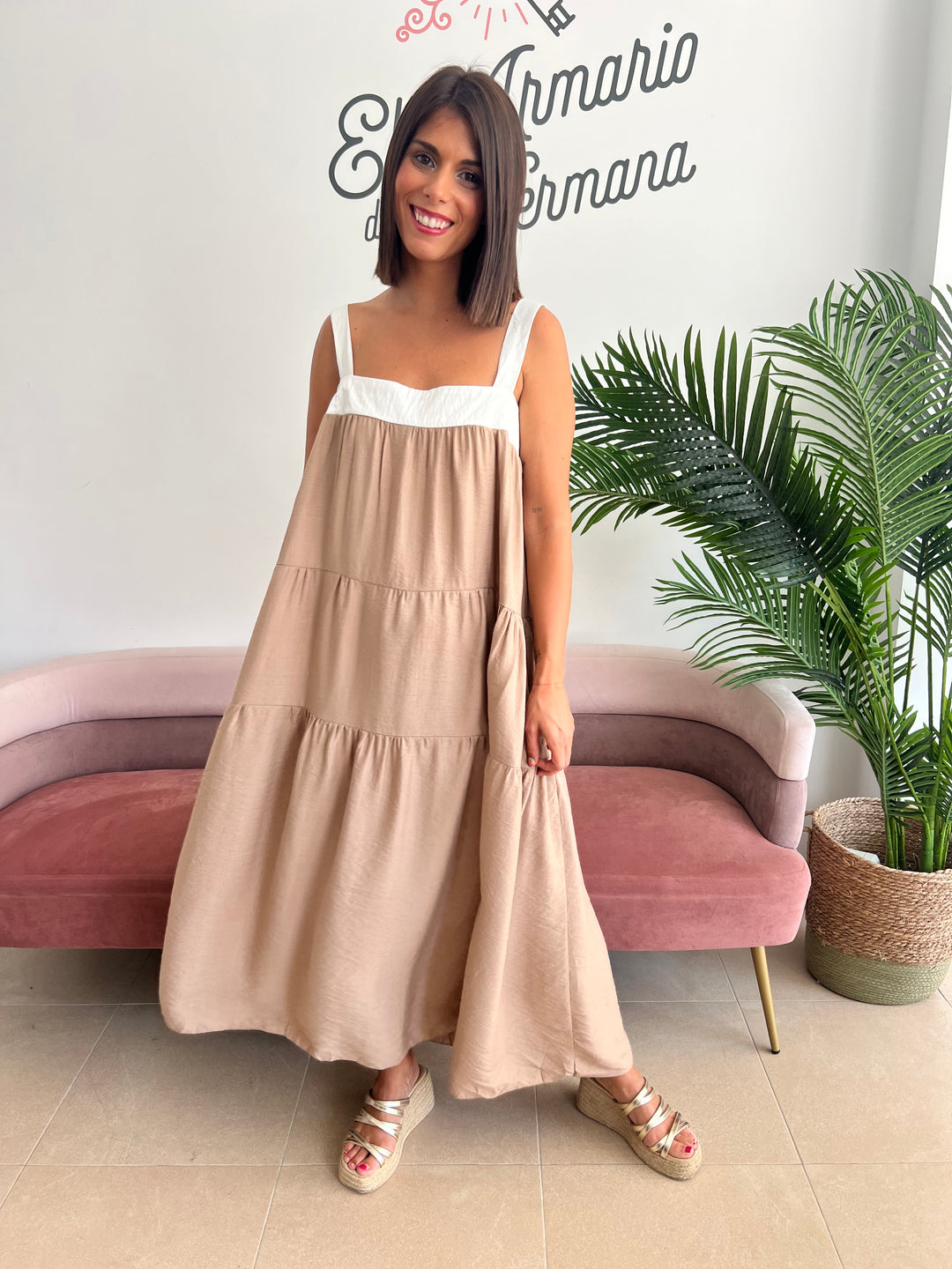 Vestido Lauren camel