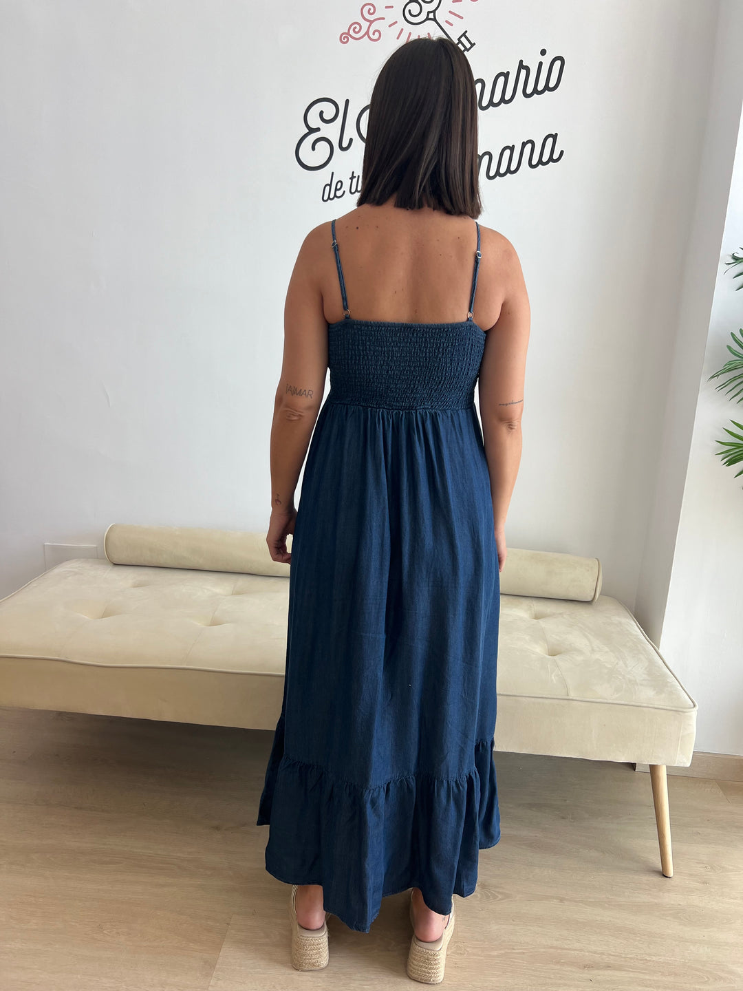 Vestido Adela denim oscuro