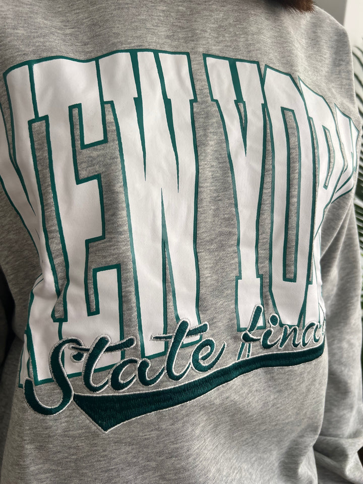 Sudadera New York gris