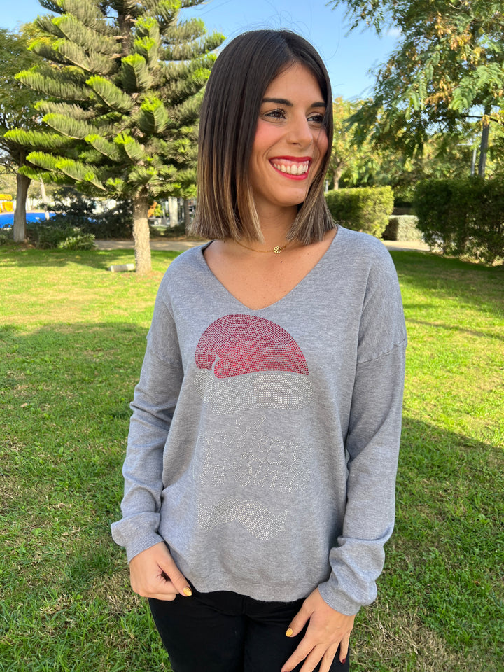 Jersey Christmas gris