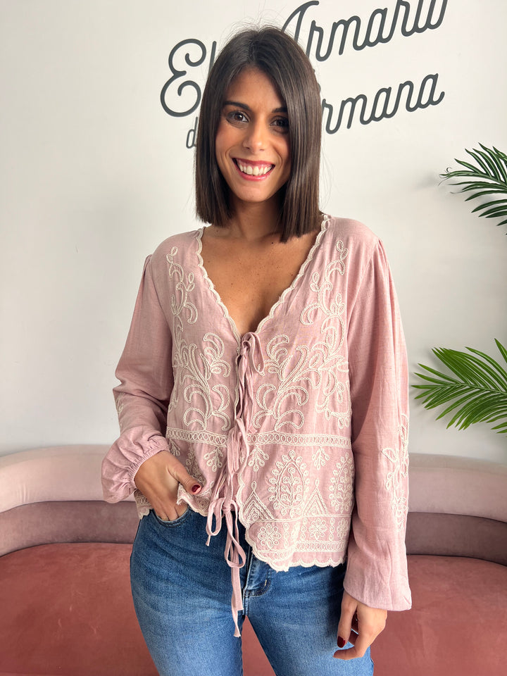 Camisa Lety rosa