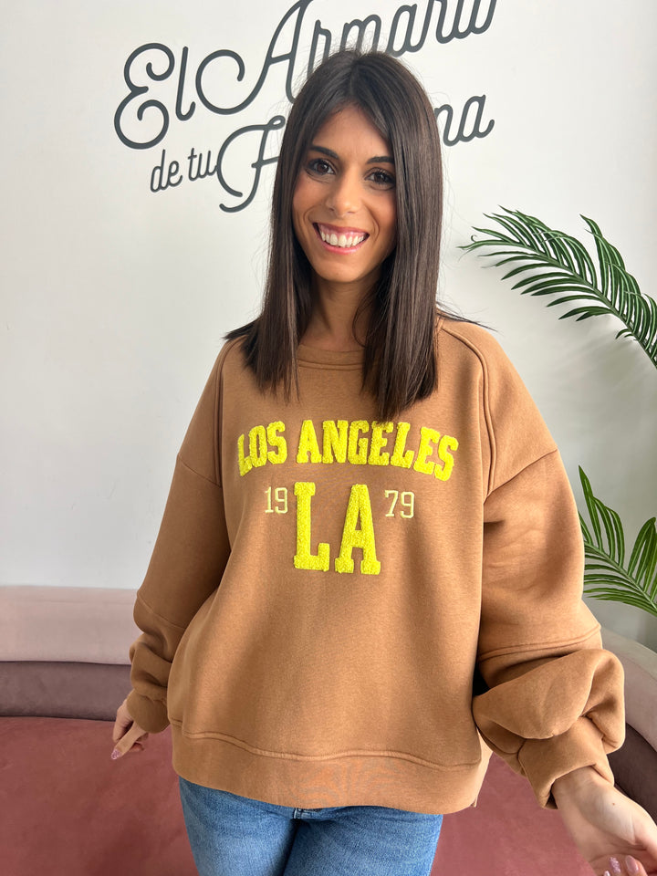 Sudadera Los Ángeles camel