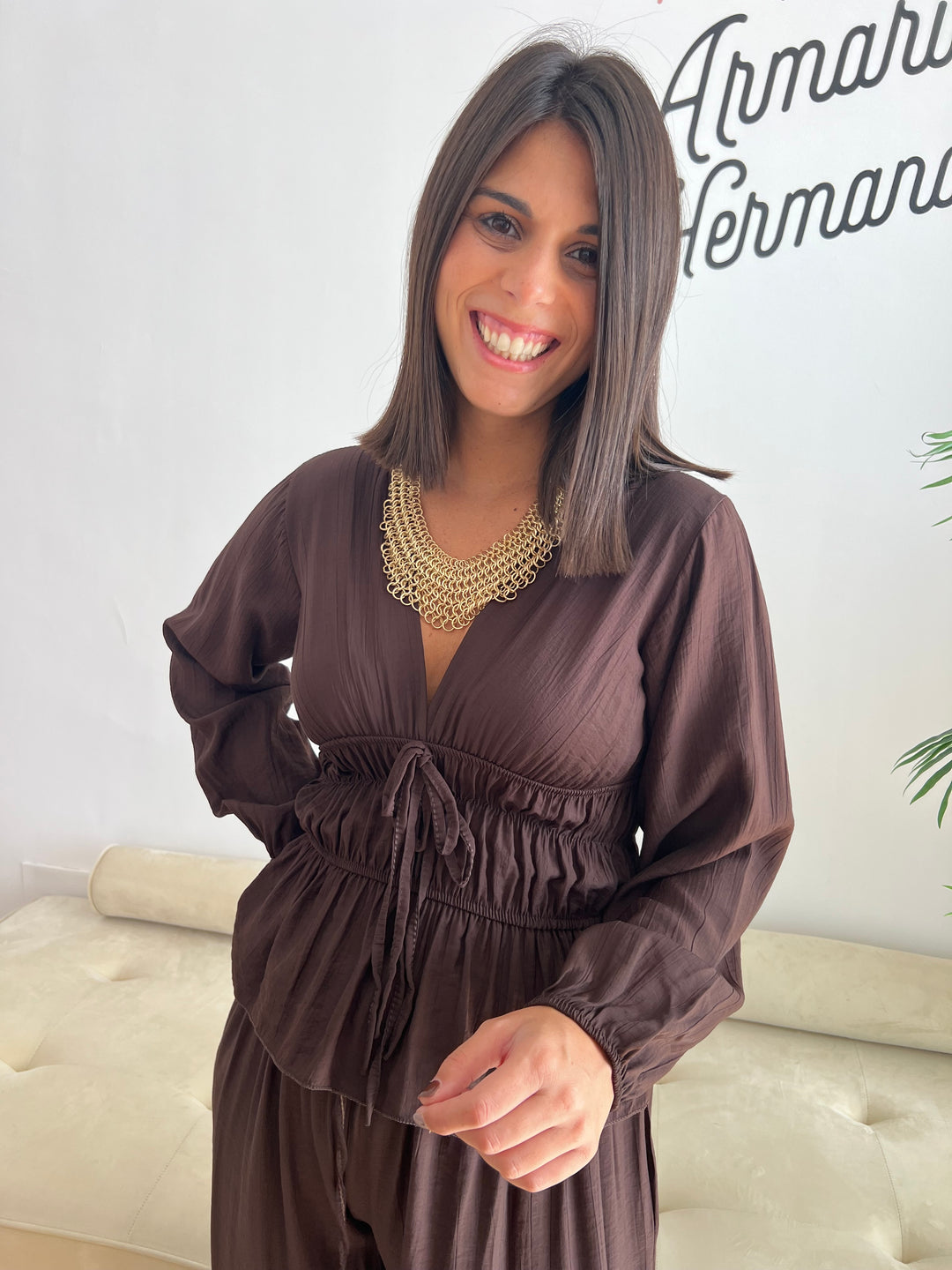 Blusa Malú marrón